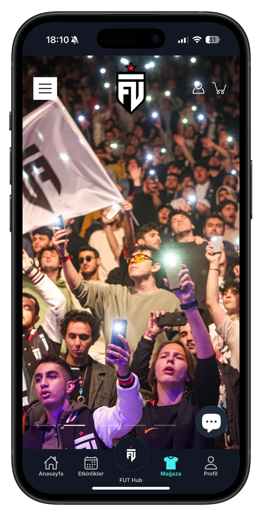 Fenerbahçe FanOS client app screen